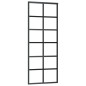 vidaXL Schiebetür ESG-Glas und Aluminium 76x205 cm Schwarz vidaXL Schiebetür ESG-Glas und Aluminium 76x205 cm Schwarz