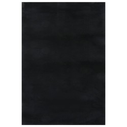 vidaXL Teppich Waschbar Flauschig Kurzflor 160x230 Rutschfest Schwarz