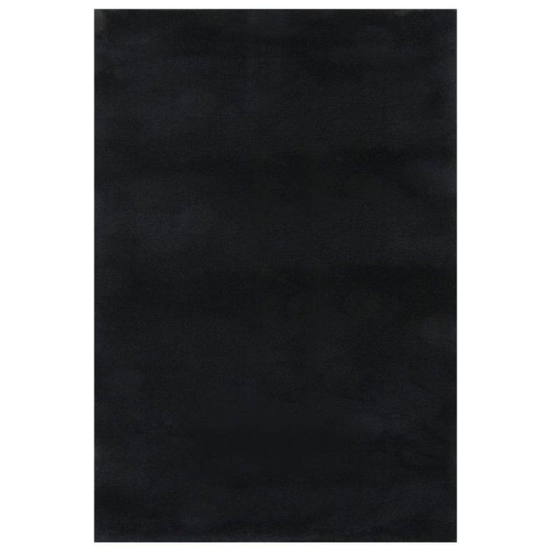 vidaXL Teppich Waschbar Flauschig Kurzflor 160x230 Rutschfest Schwarz vidaXL Teppich Waschbar Flauschig Kurzflor 160x230 Rutschfest Schwarz