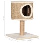 vidaXL Katzen-Kratzbaum mit Katzenhöhle 52 cm Seegras vidaXL Katzen-Kratzbaum mit Katzenhöhle 52 cm Seegras