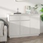 vidaXL Sideboard Weiß 110x34x75 cm Massivholz Kiefer vidaXL Sideboard Weiß 110x34x75 cm Massivholz Kiefer