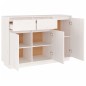 vidaXL Sideboard Weiß 110x34x75 cm Massivholz Kiefer vidaXL Sideboard Weiß 110x34x75 cm Massivholz Kiefer