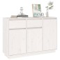 vidaXL Sideboard Weiß 110x34x75 cm Massivholz Kiefer vidaXL Sideboard Weiß 110x34x75 cm Massivholz Kiefer