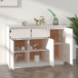 vidaXL Sideboard Weiß 110x34x75 cm Massivholz Kiefer vidaXL Sideboard Weiß 110x34x75 cm Massivholz Kiefer