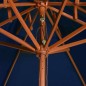 vidaXL Sonnenschirm mit Doppeldach und Holzmast Blau 270 cm vidaXL Sonnenschirm mit Doppeldach und Holzmast Blau 270 cm