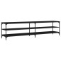 vidaXL TV-Schrank Schwarz 200x30x50 cm Holzwerkstoff und Metall vidaXL TV-Schrank Schwarz 200x30x50 cm Holzwerkstoff und Metall