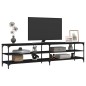 vidaXL TV-Schrank Schwarz 200x30x50 cm Holzwerkstoff und Metall vidaXL TV-Schrank Schwarz 200x30x50 cm Holzwerkstoff und Metall