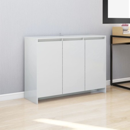 vidaXL Sideboard Hochglanz-Weiß 102x33x75 cm Holzwerkstoff