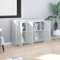 vidaXL Sideboard Hochglanz-Weiß 102x33x75 cm Holzwerkstoff vidaXL Sideboard Hochglanz-Weiß 102x33x75 cm Holzwerkstoff