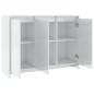vidaXL Sideboard Hochglanz-Weiß 102x33x75 cm Holzwerkstoff vidaXL Sideboard Hochglanz-Weiß 102x33x75 cm Holzwerkstoff