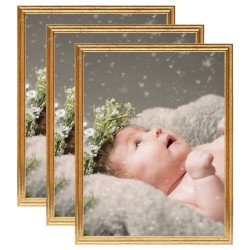 vidaXL Bilderrahmen Collage 3 Stk. für Tisch Golden 13x18 cm MDF