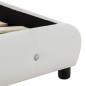 vidaXL Bett mit Memory-Schaum-Matratze Weiß Kunstleder 120×200cm vidaXL Bett mit Memory-Schaum-Matratze Weiß Kunstleder 120×200cm