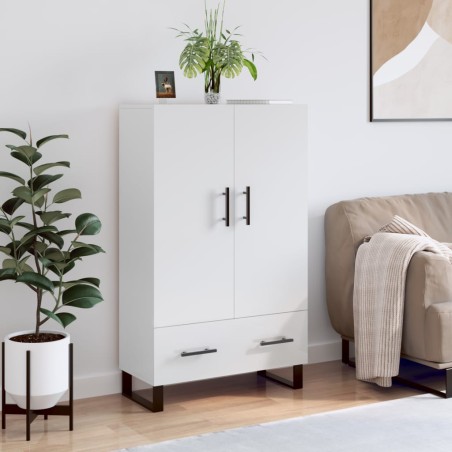 vidaXL Highboard Hochglanz-Weiß 69,5x31x115 cm Holzwerkstoff