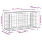 vidaXL Gartenbank aus Gabionen 83x31,5x42 cm Massivholz Douglasie vidaXL Gartenbank aus Gabionen 83x31,5x42 cm Massivholz Douglasie
