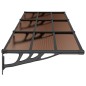 vidaXL Türvordach Schwarz 297,5x90 cm Polycarbonat vidaXL Türvordach Schwarz 297,5x90 cm Polycarbonat