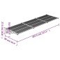 vidaXL Türvordach Schwarz 297,5x90 cm Polycarbonat vidaXL Türvordach Schwarz 297,5x90 cm Polycarbonat
