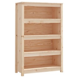 vidaXL Bücherregal 80x35x126 cm Massivholz Kiefer