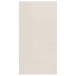 vidaXL Teppich Waschbar Flauschig Kurzflor 80x150 Rutschfest Creme