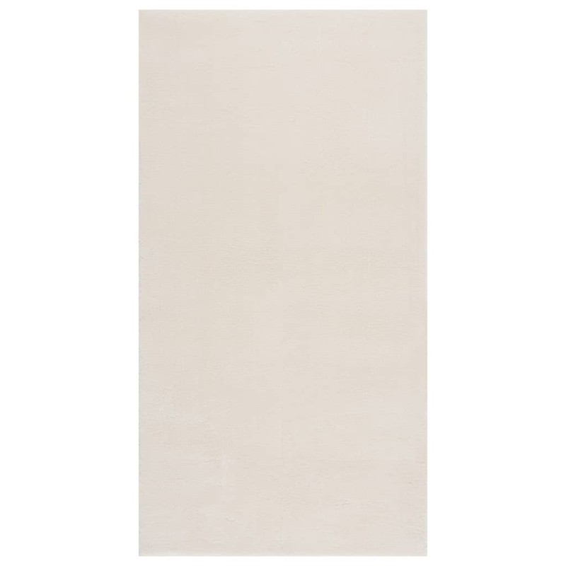 vidaXL Teppich Waschbar Flauschig Kurzflor 80x150 Rutschfest Creme vidaXL Teppich Waschbar Flauschig Kurzflor 80x150 Rutschfest Creme