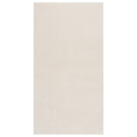 vidaXL Teppich Waschbar Flauschig Kurzflor 80x150 Rutschfest Creme