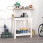 vidaXL Werkbank Weiß 80x50x80 cm Massivholz Kiefer vidaXL Werkbank Weiß 80x50x80 cm Massivholz Kiefer