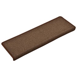 vidaXL Teppich-Treppenstufen 15 Stk. 65x21x4 cm Braun