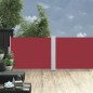 vidaXL Ausziehbare Seitenmarkise Rot 100 x 1000 cm vidaXL Ausziehbare Seitenmarkise Rot 100 x 1000 cm