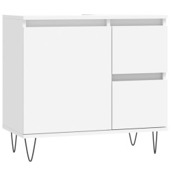 vidaXL Badschrank Weiß 65x33x60 cm Holzwerkstoff