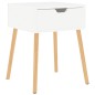 vidaXL Nachttisch Weiß 40x40x56 cm Holzwerkstoff vidaXL Nachttisch Weiß 40x40x56 cm Holzwerkstoff
