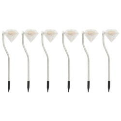 vidaXL LED-Solarleuchten 6 Stk. 9x7,8x29,5 cm