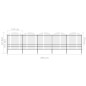 Gartenzaun mit Speerspitzen Stahl (1,75 - 2) x 8,5 m Schwarz Gartenzaun mit Speerspitzen Stahl (1,75 - 2) x 8,5 m Schwarz
