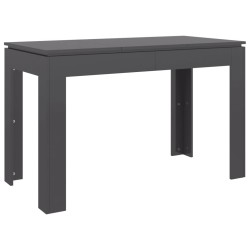 vidaXL Esstisch Hochglanz-Grau 120x60x76 cm Holzwerkstoff