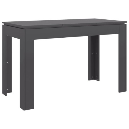 vidaXL Esstisch Hochglanz-Grau 120x60x76 cm Holzwerkstoff