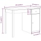 vidaXL Schreibtisch Honigbraun 100x50x75 cm Massivholz Kiefer vidaXL Schreibtisch Honigbraun 100x50x75 cm Massivholz Kiefer