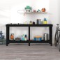 vidaXL Werkbank Schwarz 180x50x80 cm Massivholz Kiefer vidaXL Werkbank Schwarz 180x50x80 cm Massivholz Kiefer