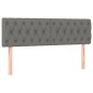 vidaXL Boxspringbett mit Matratze Dunkelgrau 160x200 cm Stoff vidaXL Boxspringbett mit Matratze Dunkelgrau 160x200 cm Stoff