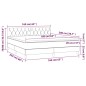 vidaXL Boxspringbett mit Matratze Dunkelgrau 160x200 cm Stoff vidaXL Boxspringbett mit Matratze Dunkelgrau 160x200 cm Stoff