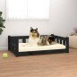 vidaXL Hundebett Schwarz 95,5x65,5x28 cm Massivholz Kiefer vidaXL Hundebett Schwarz 95,5x65,5x28 cm Massivholz Kiefer