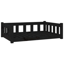 vidaXL Hundebett Schwarz 95,5x65,5x28 cm Massivholz Kiefer