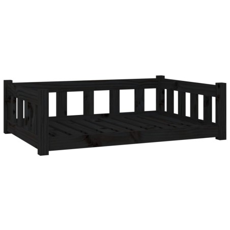 vidaXL Hundebett Schwarz 95,5x65,5x28 cm Massivholz Kiefer