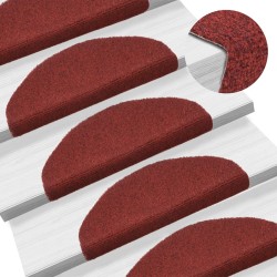 vidaXL Selbstklebende Treppenmatten 5 Stk. Rot 65x21x4 cm Nadelvlies