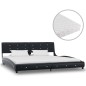 Bett mit Matratze Schwarz Kunstleder 180 x 200 cm Bett mit Matratze Schwarz Kunstleder 180 x 200 cm