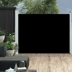 vidaXL Seitenmarkise Ausziehbar 140x500 cm Schwarz