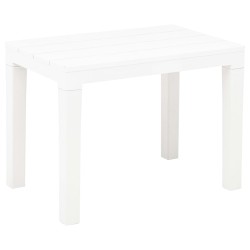 vidaXL Gartenbänke 2 Stk. Weiß Kunststoff