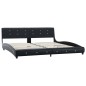 Bett mit Matratze Schwarz Kunstleder 180 x 200 cm Bett mit Matratze Schwarz Kunstleder 180 x 200 cm