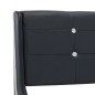 Bett mit Matratze Schwarz Kunstleder 180 x 200 cm Bett mit Matratze Schwarz Kunstleder 180 x 200 cm