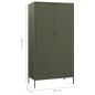 vidaXL Kleiderschrank Olivgrün 90x50x180 cm Stahl vidaXL Kleiderschrank Olivgrün 90x50x180 cm Stahl