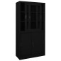 vidaXL Büroschrank mit Schiebetür Schwarz 90x40x180 cm Stahl vidaXL Büroschrank mit Schiebetür Schwarz 90x40x180 cm Stahl