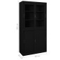 vidaXL Büroschrank mit Schiebetür Schwarz 90x40x180 cm Stahl vidaXL Büroschrank mit Schiebetür Schwarz 90x40x180 cm Stahl
