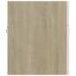 vidaXL Waschbeckenunterschrank Weiß Sonoma-Eiche 80x38,5x46 cm vidaXL Waschbeckenunterschrank Weiß Sonoma-Eiche 80x38,5x46 cm